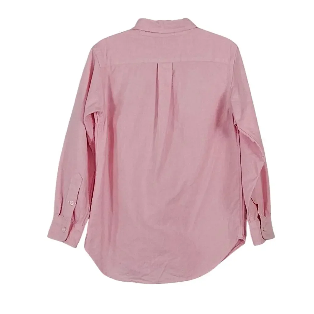 Ralph Lauren Boy's Sz 6 Cotton Button Down Shirt Polo Pony Pink EUC